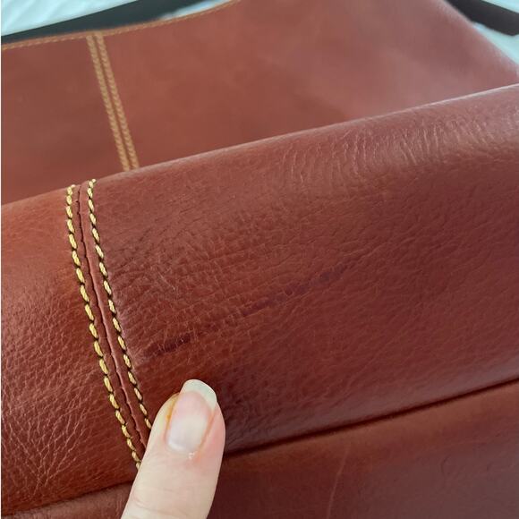 Dooney and Bourke Florentine Leather Med Sac Twisted Strap Ginger NWT - Picture 11 of 12